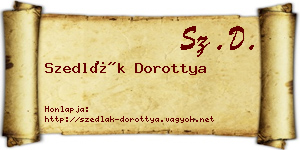 Szedlák Dorottya névjegykártya