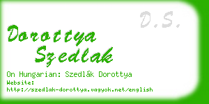 dorottya szedlak business card