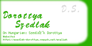 dorottya szedlak business card